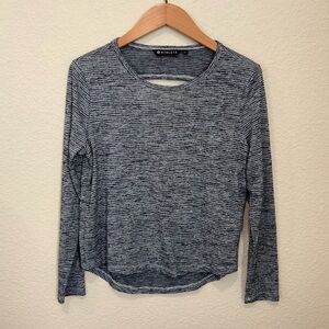 Athleta blue and white long sleeve top size extra small